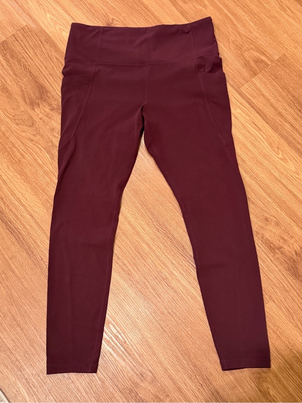 Athleta Side Pocket Burgundy Leggings